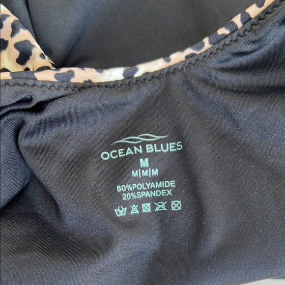 NWT Ocean Blues One-Piece Thong Swimsuit Leopard - M - Picture 8 of 9